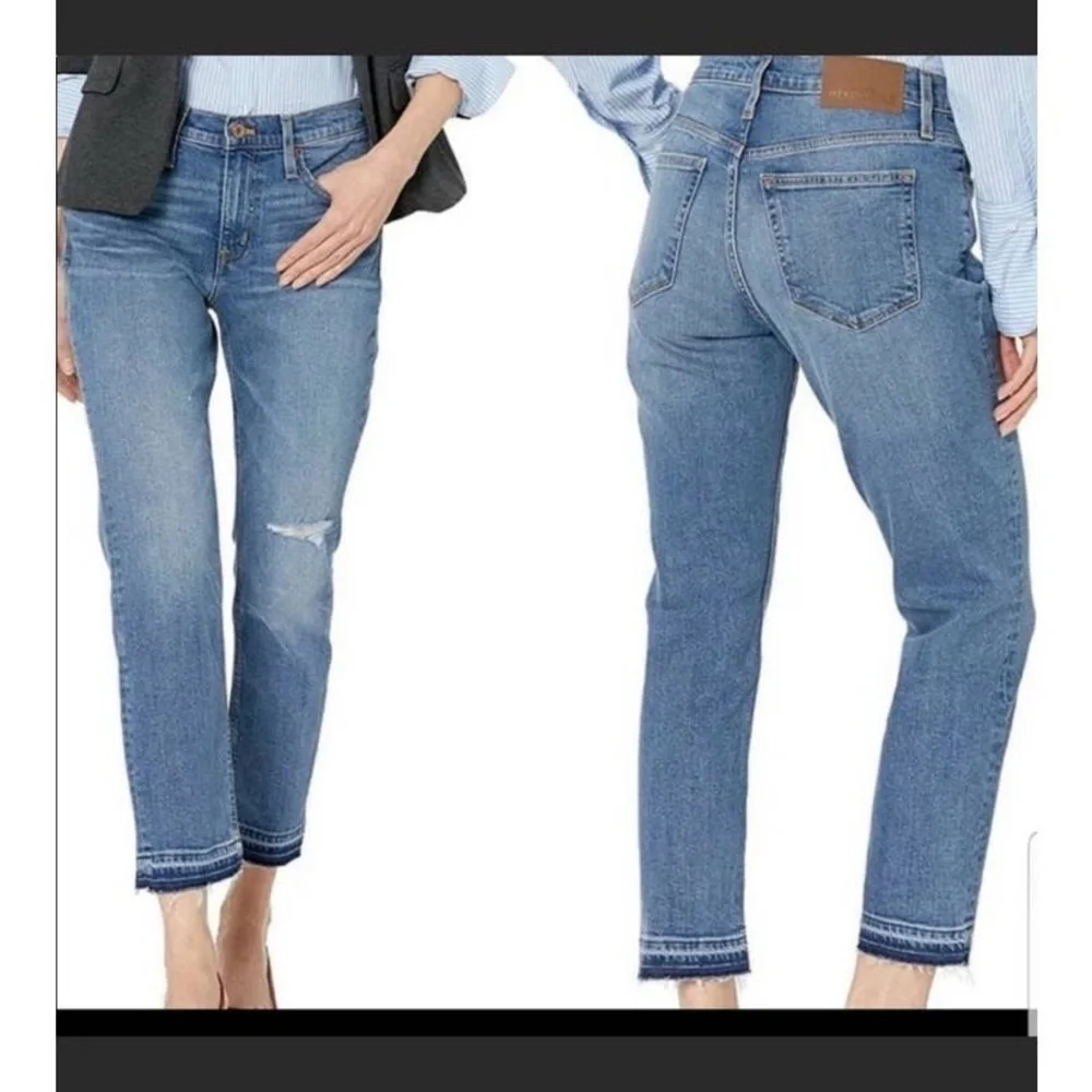 J.Crew Mercantile Slim boyfriend jean with distressed details